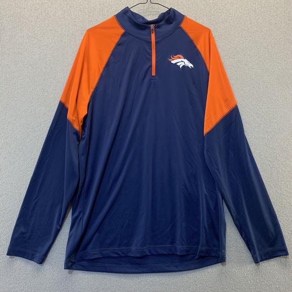 Denver Broncos NFL 1/4 Zip Pullover Team Apparel - Picture 1 of 8
